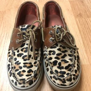 Leopard Print Sperrys shoes